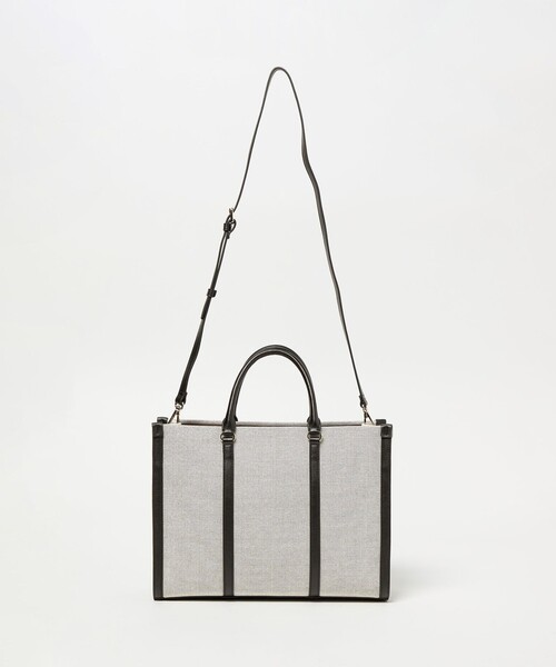 UNITED ARROWS(ユナイテッドアローズ)の「キャンバスコンビ スクエア トートバッグ(トートバッグ・レディース・ブラック/ブラウン・FREE)」の16枚目の写真