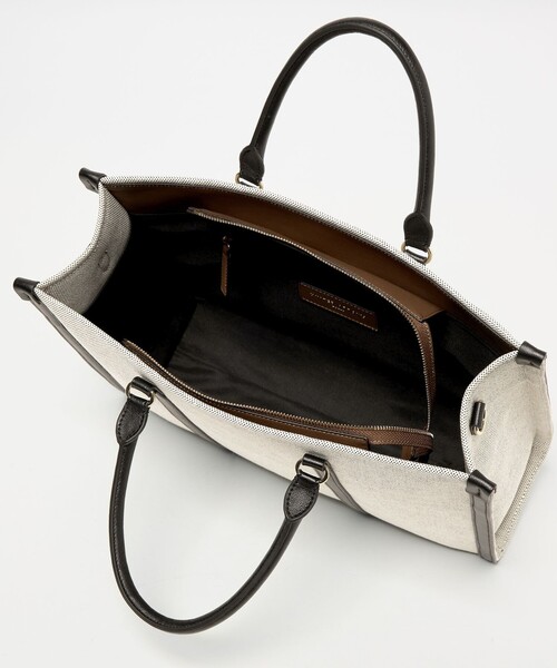 UNITED ARROWS(ユナイテッドアローズ)の「キャンバスコンビ スクエア トートバッグ(トートバッグ・レディース・ブラック/ブラウン・FREE)」の22枚目の写真