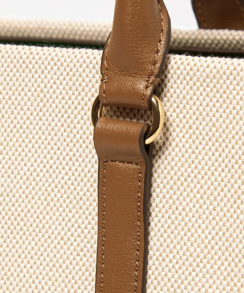 UNITED ARROWS(ユナイテッドアローズ)の「キャンバスコンビ スクエア トートバッグ(トートバッグ・レディース・ブラック/ブラウン・FREE)」の9枚目の写真