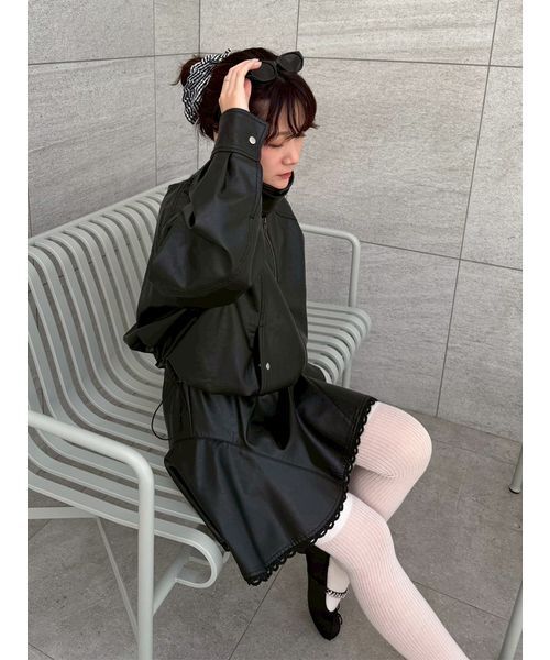 LILY BROWN（リリーブラウン）の「フレアミニスカート（スカート・レディース・ボルドー/ブラック/ブルー・F）」の14枚目の写真