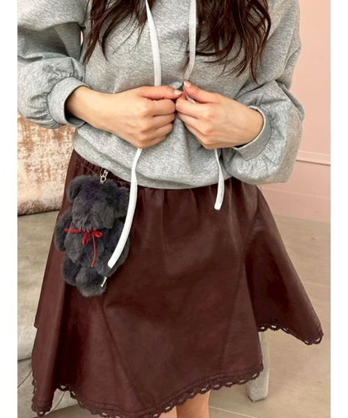 LILY BROWN（リリーブラウン）の「フレアミニスカート（スカート・レディース・ボルドー/ブラック/ブルー・F）」の16枚目の写真