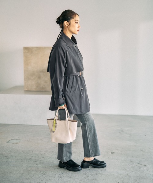 LEPSIM（レプシィム）の「【500mlペットボトルも入る】ポーチ付き3WAYトート　638744（トートバッグ・レディース・ガンメタ/ホワイト/ピンク/ブラック・ONE SIZE）」の6枚目の写真