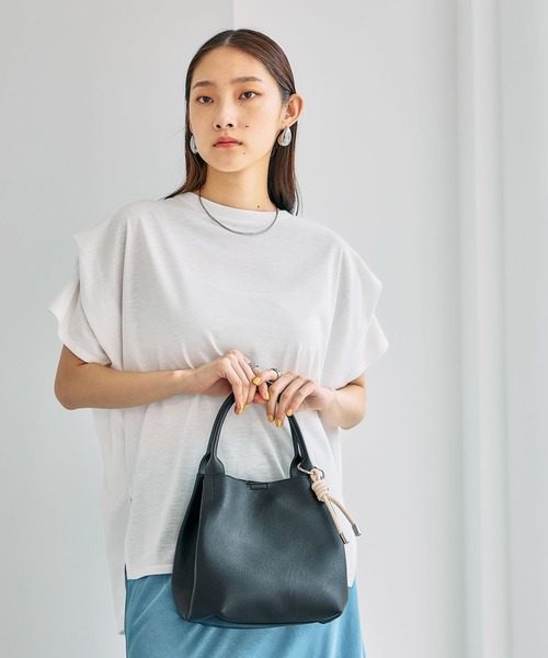 LEPSIM(レプシィム)の「【500mlペットボトルも入る】ポーチ付き3WAYトート 638744(トートバッグ・レディース・ガンメタ/ホワイト/ピンク/ブラック・ONE SIZE)」の20枚目の写真