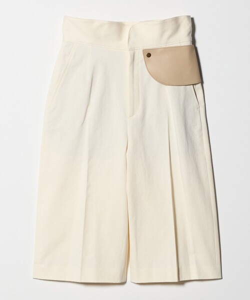 6（ロク）の「＜6(ROKU)＞コットン ハイウエスト パンツ（その他パンツ・レディース・ベージュ/オフホワイト・36/34/38）」の6枚目の写真