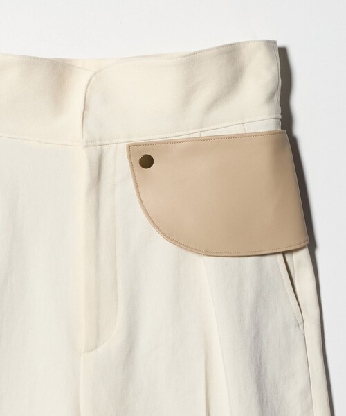 6（ロク）の「＜6(ROKU)＞コットン ハイウエスト パンツ（その他パンツ・レディース・ベージュ/オフホワイト・36/34/38）」の8枚目の写真