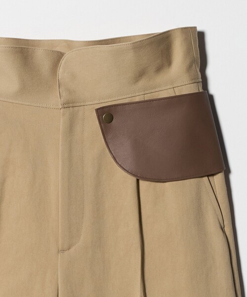 6（ロク）の「＜6(ROKU)＞コットン ハイウエスト パンツ（その他パンツ・レディース・ベージュ/オフホワイト・36/34/38）」の12枚目の写真