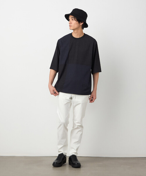 COMME CA ISM(コムサイズム)の「デニムライクストレッチ 5分袖プルオーバー(Tシャツ/カットソー・メンズ・ネイビー/ネイビー系・LARGE/MEDIUM)」の6枚目の写真