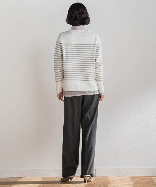 la.f…（ラエフ）の「エクセレントウォーム裏起毛ワイドパンツ（その他パンツ・レディース・ネイビー/オフホワイト/ブラック系その他/ダークグレー・9号/11号/7号）」の12枚目の写真