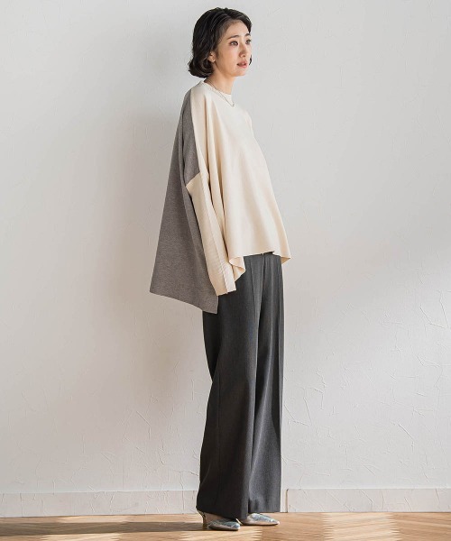 la.f…（ラエフ）の「エクセレントウォーム裏起毛ワイドパンツ（その他パンツ・レディース・ネイビー/オフホワイト/ブラック系その他/ダークグレー・9号/11号/7号）」の15枚目の写真