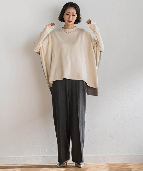 la.f…（ラエフ）の「エクセレントウォーム裏起毛ワイドパンツ（その他パンツ・レディース・ネイビー/オフホワイト/ブラック系その他/ダークグレー・9号/11号/7号）」の14枚目の写真