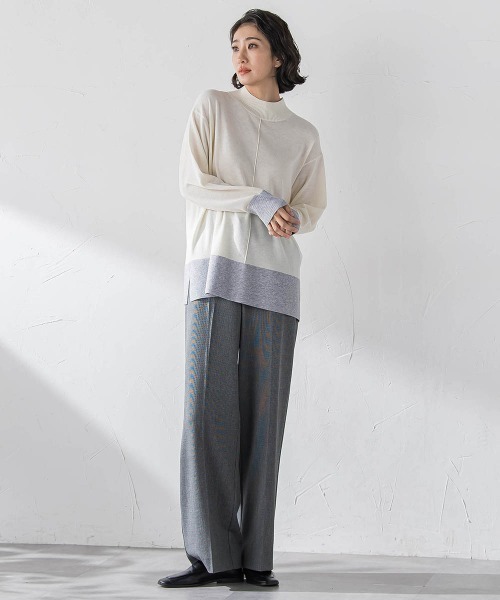 la.f…（ラエフ）の「エクセレントウォーム裏起毛ワイドパンツ（その他パンツ・レディース・ネイビー/オフホワイト/ブラック系その他/ダークグレー・9号/11号/7号）」の18枚目の写真