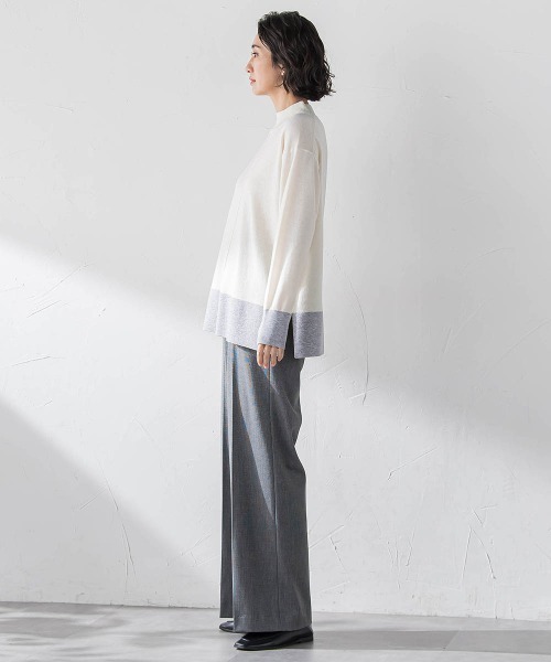 la.f…（ラエフ）の「エクセレントウォーム裏起毛ワイドパンツ（その他パンツ・レディース・ネイビー/オフホワイト/ブラック系その他/ダークグレー・9号/11号/7号）」の20枚目の写真