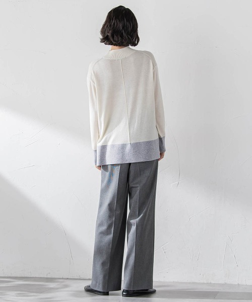 la.f…（ラエフ）の「エクセレントウォーム裏起毛ワイドパンツ（その他パンツ・レディース・ネイビー/オフホワイト/ブラック系その他/ダークグレー・9号/11号/7号）」の21枚目の写真
