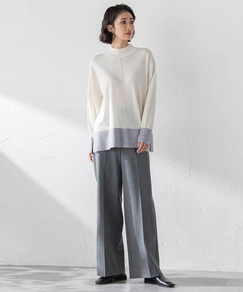 la.f…（ラエフ）の「エクセレントウォーム裏起毛ワイドパンツ（その他パンツ・レディース・ネイビー/オフホワイト/ブラック系その他/ダークグレー・9号/11号/7号）」の19枚目の写真