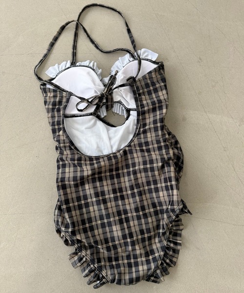 SANSeLF(サンセルフ)の「【SANSeLF】バッククロスチェックフリルモノキニ ワンピース水着 saws26s004(水着・レディース・チェック・M/L)」の12枚目の写真