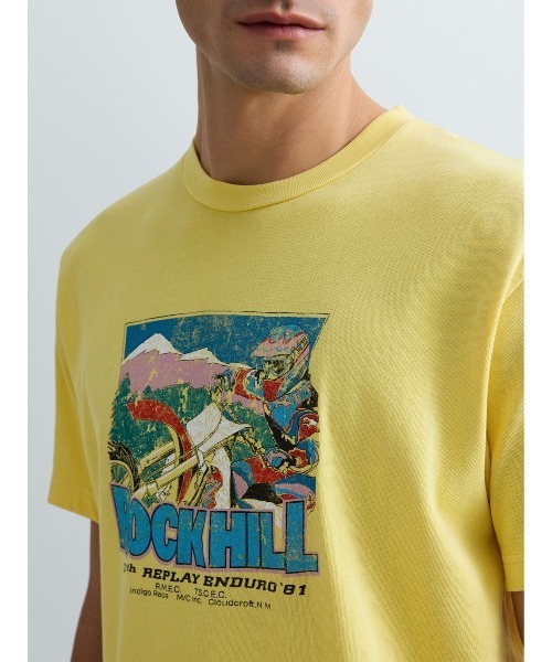 REPLAY(リプレイ)の「ヘビーコットンジャージーROCK HILL Tシャツ(Tシャツ/カットソー・メンズ・ダークブラック/レモンイエロー・X-LARGE/LARGE/MEDIUM/SMALL)」の5枚目の写真