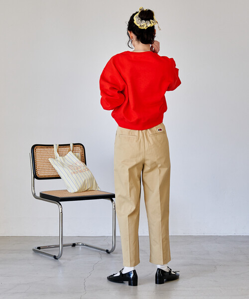 FREAK'S STORE(フリークスストア)の「FRUIT OF THE LOOM × FREAK'S STORE/フルーツオブザルーム 別注 ロゴベルト付き ツイルパンツ/トリミング(スラックス・レディース・ピンク/ベージュ/ネイビー・SMALL/MEDIUM)」の9枚目の写真