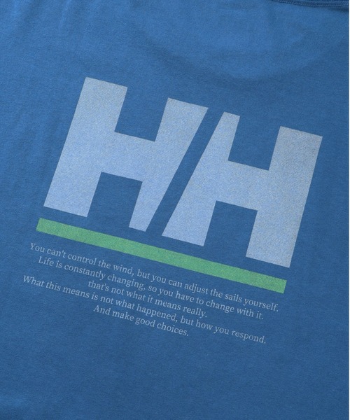 HELLY HANSEN（ヘリーハンセン）の「【HELLY HANSEN】S/S HH Line Back Print Logo Tee（Tシャツ/カットソー・メンズ・ブルー/ピンク/ライム/ホワイト/ブラック・MEDIUM/X-LARGE/LARGE）」の7枚目の写真