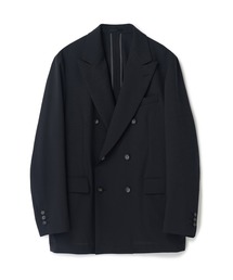 MEN'S BIGI | SMART MERINOウールトロピカル/グレンチェック ダブルジャケット<防シワ><軽量><ストレッチ>(テーラードジャケット)