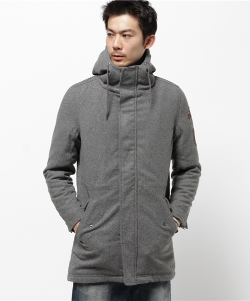 OUTLET（アウトレット）の「【WHO'S WHO gallery】GGメルトンサーモライトモッズ（モッズコート・メンズ・ベージュ/ブラック/グレー・MEDIUM/LARGE）」の3枚目の写真