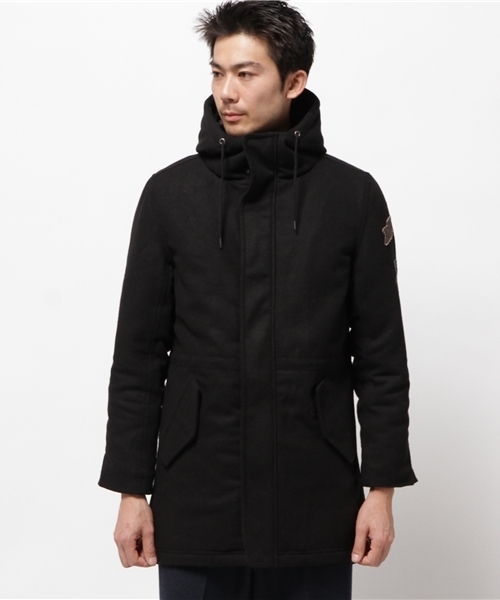 OUTLET（アウトレット）の「【WHO'S WHO gallery】GGメルトンサーモライトモッズ（モッズコート・メンズ・ベージュ/ブラック/グレー・MEDIUM/LARGE）」の2枚目の写真