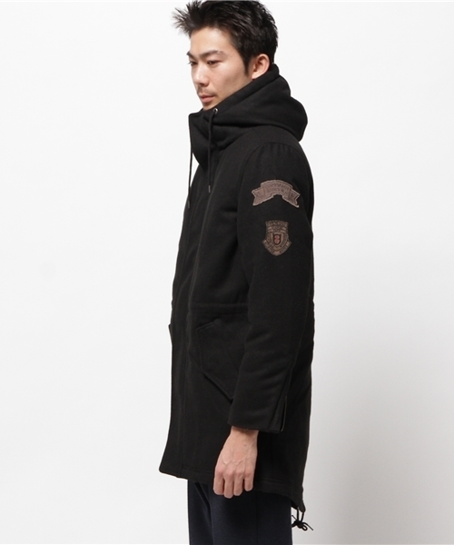 OUTLET（アウトレット）の「【WHO'S WHO gallery】GGメルトンサーモライトモッズ（モッズコート・メンズ・ベージュ/ブラック/グレー・MEDIUM/LARGE）」の4枚目の写真