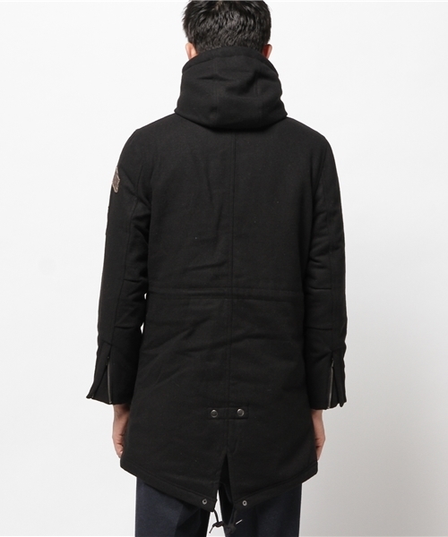 OUTLET（アウトレット）の「【WHO'S WHO gallery】GGメルトンサーモライトモッズ（モッズコート・メンズ・ベージュ/ブラック/グレー・MEDIUM/LARGE）」の5枚目の写真