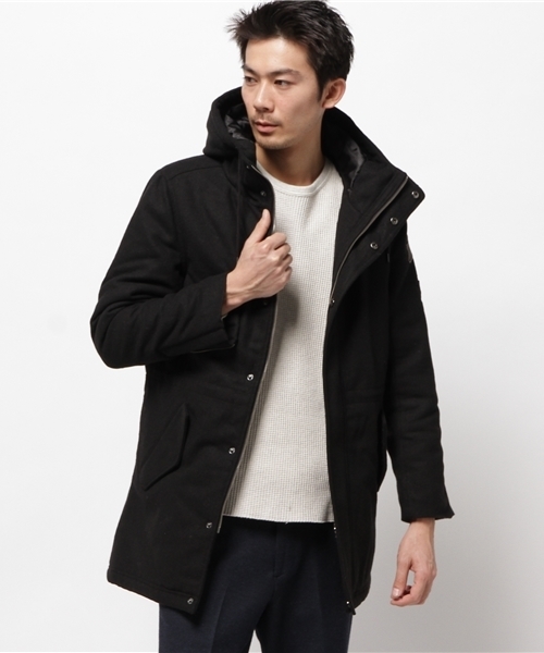 OUTLET（アウトレット）の「【WHO'S WHO gallery】GGメルトンサーモライトモッズ（モッズコート・メンズ・ベージュ/ブラック/グレー・MEDIUM/LARGE）」の6枚目の写真