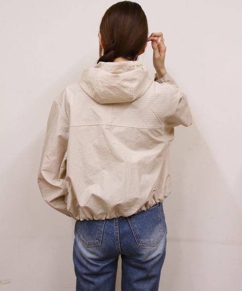 ORCIVAL(オーシバル)の「ORCIVAL/オーシバル フーデッドライトアウター HOODED LIGHT OUTER OR-A0778 NCK(ナイロンジャケット・レディース・ベージュ/ブルーグレー・1)」の9枚目の写真