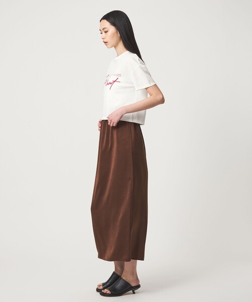EMMEL REFINES(エメルリファインズ)の「<EMMEL REFINES>EM ロゴプリント ボックス Tシャツ(Tシャツ/カットソー・レディース・ホワイト/グレー・FREE)」の7枚目の写真