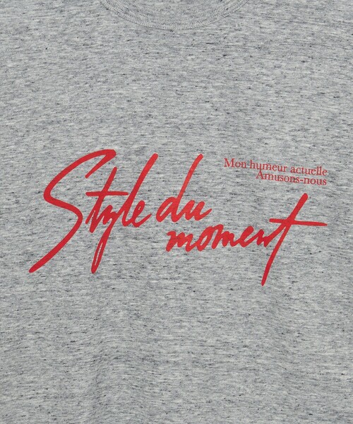 EMMEL REFINES(エメルリファインズ)の「<EMMEL REFINES>EM ロゴプリント ボックス Tシャツ(Tシャツ/カットソー・レディース・ホワイト/グレー・FREE)」の12枚目の写真