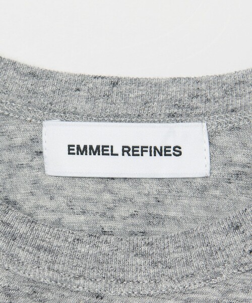 EMMEL REFINES(エメルリファインズ)の「<EMMEL REFINES>EM ロゴプリント ボックス Tシャツ(Tシャツ/カットソー・レディース・ホワイト/グレー・FREE)」の14枚目の写真