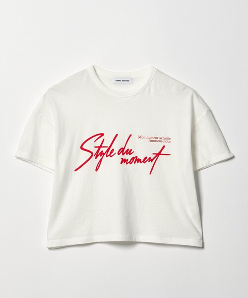 EMMEL REFINES(エメルリファインズ)の「<EMMEL REFINES>EM ロゴプリント ボックス Tシャツ(Tシャツ/カットソー・レディース・ホワイト/グレー・FREE)」の15枚目の写真