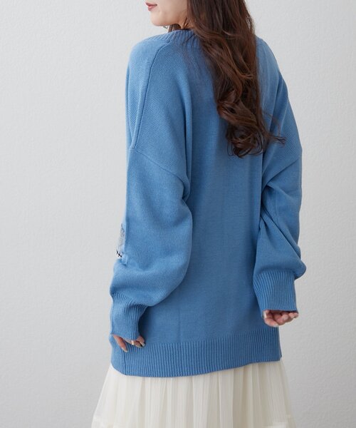 Remind me and forever（リマインドミーアンドフォーエバー）の「【WEB限定】デニムポケットVカーディガン（カーディガン/ボレロ・レディース・ピンク/ブルー/グレー/オフホワイト・FREE）」の21枚目の写真