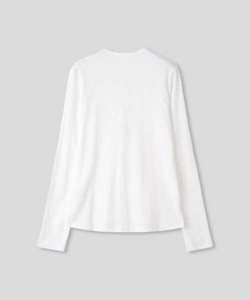KINO THE KEI(キノザケイ)の「レディ Vネック フライス カットソー プルオーバー KINO THE KEI(Tシャツ/カットソー・レディース・グレイッシュベージュ/ホワイト/ブラック・フリー)」の19枚目の写真