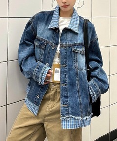 デニム コーデュロイカラー トラッカー ジャケット（デニムジャケット