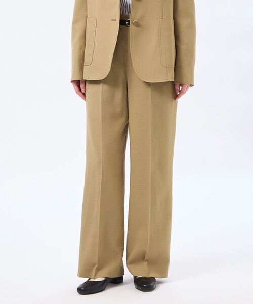 MACKINTOSH PHILOSOPHY（ﾏｯｷﾝﾄｯｼｭ ﾌｨﾛｿﾌｨｰ）の「【LEE4月号/蛯原友里さん着用】【TROTTER（トロッター）シリーズ】アクションツイルワイドパンツ（その他パンツ・レディース・ダークネイビー/ベージュ・38/36）」の2枚目の写真