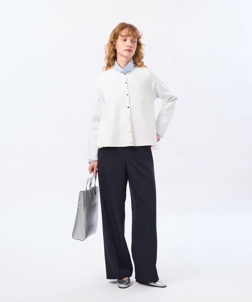 MACKINTOSH PHILOSOPHY（ﾏｯｷﾝﾄｯｼｭ ﾌｨﾛｿﾌｨｰ）の「【LEE4月号/蛯原友里さん着用】【TROTTER（トロッター）シリーズ】アクションツイルワイドパンツ（その他パンツ・レディース・ダークネイビー/ベージュ・38/36）」の14枚目の写真