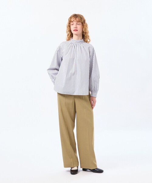 MACKINTOSH PHILOSOPHY（ﾏｯｷﾝﾄｯｼｭ ﾌｨﾛｿﾌｨｰ）の「【LEE4月号/蛯原友里さん着用】【TROTTER（トロッター）シリーズ】アクションツイルワイドパンツ（その他パンツ・レディース・ダークネイビー/ベージュ・38/36）」の5枚目の写真