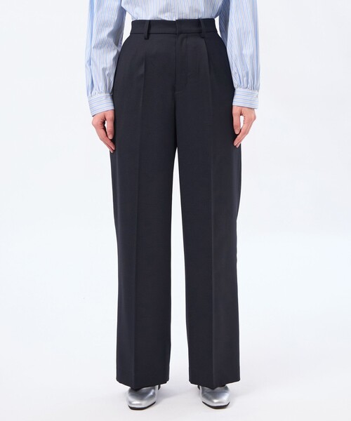 MACKINTOSH PHILOSOPHY（ﾏｯｷﾝﾄｯｼｭ ﾌｨﾛｿﾌｨｰ）の「【LEE4月号/蛯原友里さん着用】【TROTTER（トロッター）シリーズ】アクションツイルワイドパンツ（その他パンツ・レディース・ダークネイビー/ベージュ・38/36）」の6枚目の写真