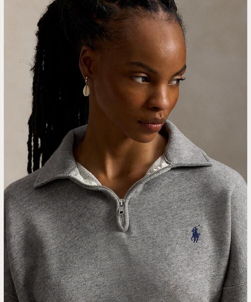 POLO RALPH LAUREN(ポロ ラルフ ローレン)の「ライトウェイト フリース クォータージップ(その他トップス・レディース・グレー系・XS/XL/L/M/S)」の4枚目の写真
