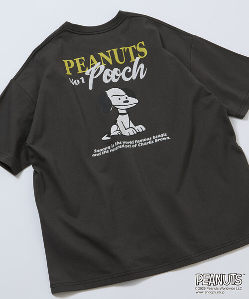FREAK'S STORE(フリークスストア)の「限定展開 PEANUTS ピーナッツ 別注 ビッグシルエット バックプリント クルーネック Tシャツ POOCH(Tシャツ/カットソー・メンズ・ネイビー/スミクロ/ピンク/ホワイト・LARGE/MEDIUM/SMALL)」の10枚目の写真