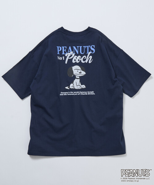 FREAK'S STORE(フリークスストア)の「限定展開 PEANUTS ピーナッツ 別注 ビッグシルエット バックプリント クルーネック Tシャツ POOCH(Tシャツ/カットソー・メンズ・ネイビー/スミクロ/ピンク/ホワイト・LARGE/MEDIUM/SMALL)」の15枚目の写真