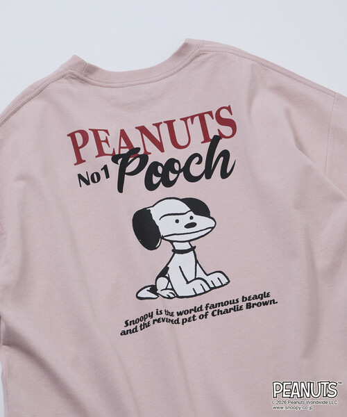 FREAK'S STORE(フリークスストア)の「限定展開 PEANUTS ピーナッツ 別注 ビッグシルエット バックプリント クルーネック Tシャツ POOCH(Tシャツ/カットソー・メンズ・ネイビー/スミクロ/ピンク/ホワイト・LARGE/MEDIUM/SMALL)」の21枚目の写真