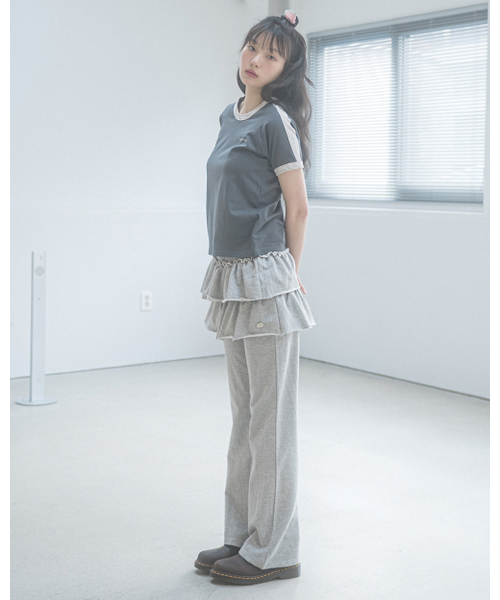 HAVISM（ヘビズム）の「レイヤードスウェットスカートパンツ（グレー）（スウェットパンツ・レディース・その他・ONE SIZE）」の4枚目の写真