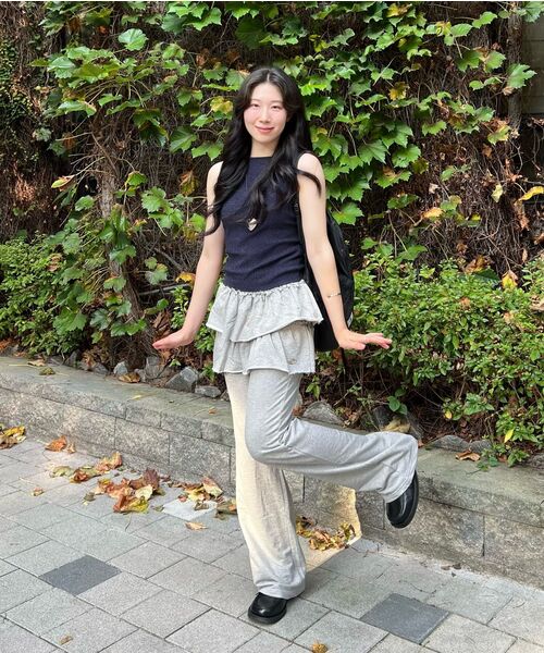 HAVISM（ヘビズム）の「レイヤードスウェットスカートパンツ（グレー）（スウェットパンツ・レディース・その他・ONE SIZE）」の10枚目の写真