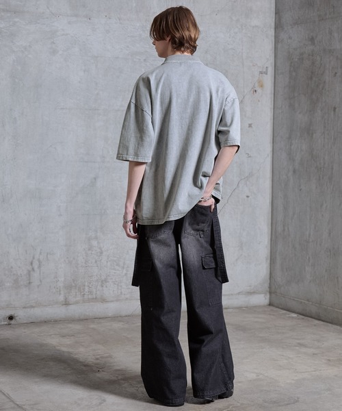 SERACE（セラス）の「【SERACE】Vintage like fireman short sleeve polo shirt / ヴィンテージライクファイヤーマン半袖ポロシャツ（ポロシャツ・メンズ・ブラック/ライトグレー・L/M/S）」の7枚目の写真