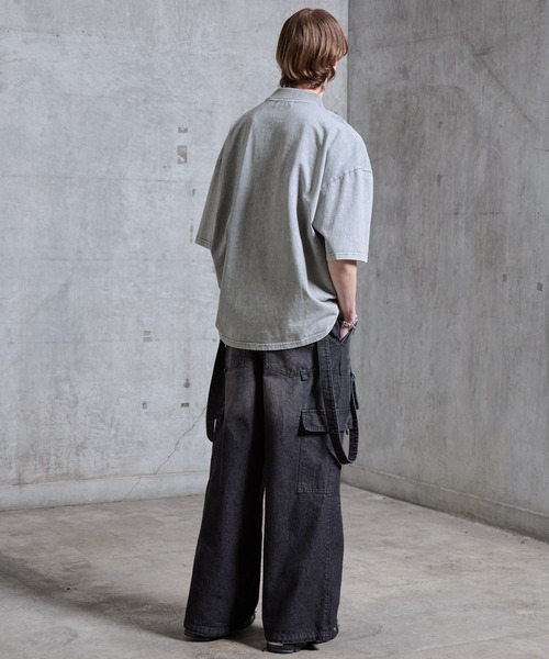 SERACE（セラス）の「【SERACE】Vintage like fireman short sleeve polo shirt / ヴィンテージライクファイヤーマン半袖ポロシャツ（ポロシャツ・メンズ・ブラック/ライトグレー・L/M/S）」の8枚目の写真