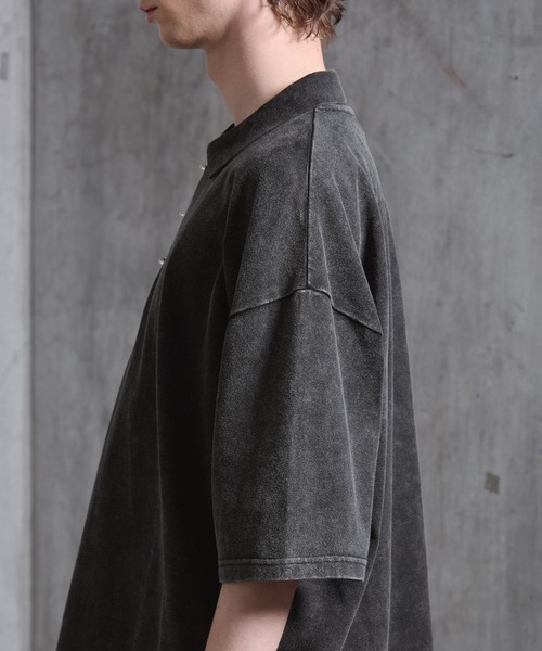 SERACE（セラス）の「【SERACE】Vintage like fireman short sleeve polo shirt / ヴィンテージライクファイヤーマン半袖ポロシャツ（ポロシャツ・メンズ・ブラック/ライトグレー・L/M/S）」の16枚目の写真