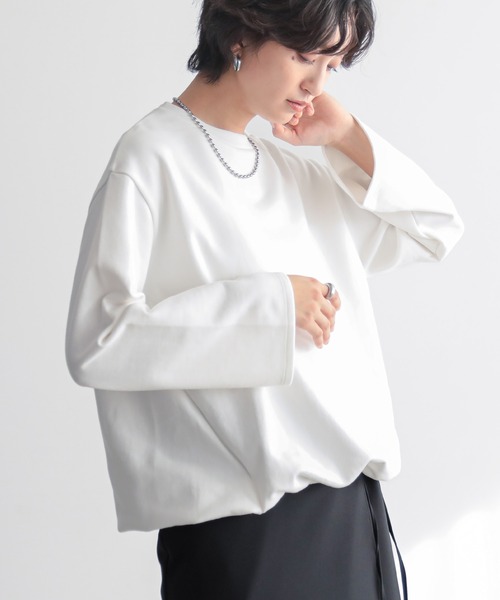 for/c(フォーシー)の「バルーンヘムトップス【サスティナブル】(Tシャツ/カットソー・レディース・ライトグレー/イエロー/ブラック/オフホワイト・L/M)」の2枚目の写真
